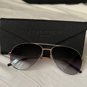 Prive Revaux Gold Aviator Sunglasses